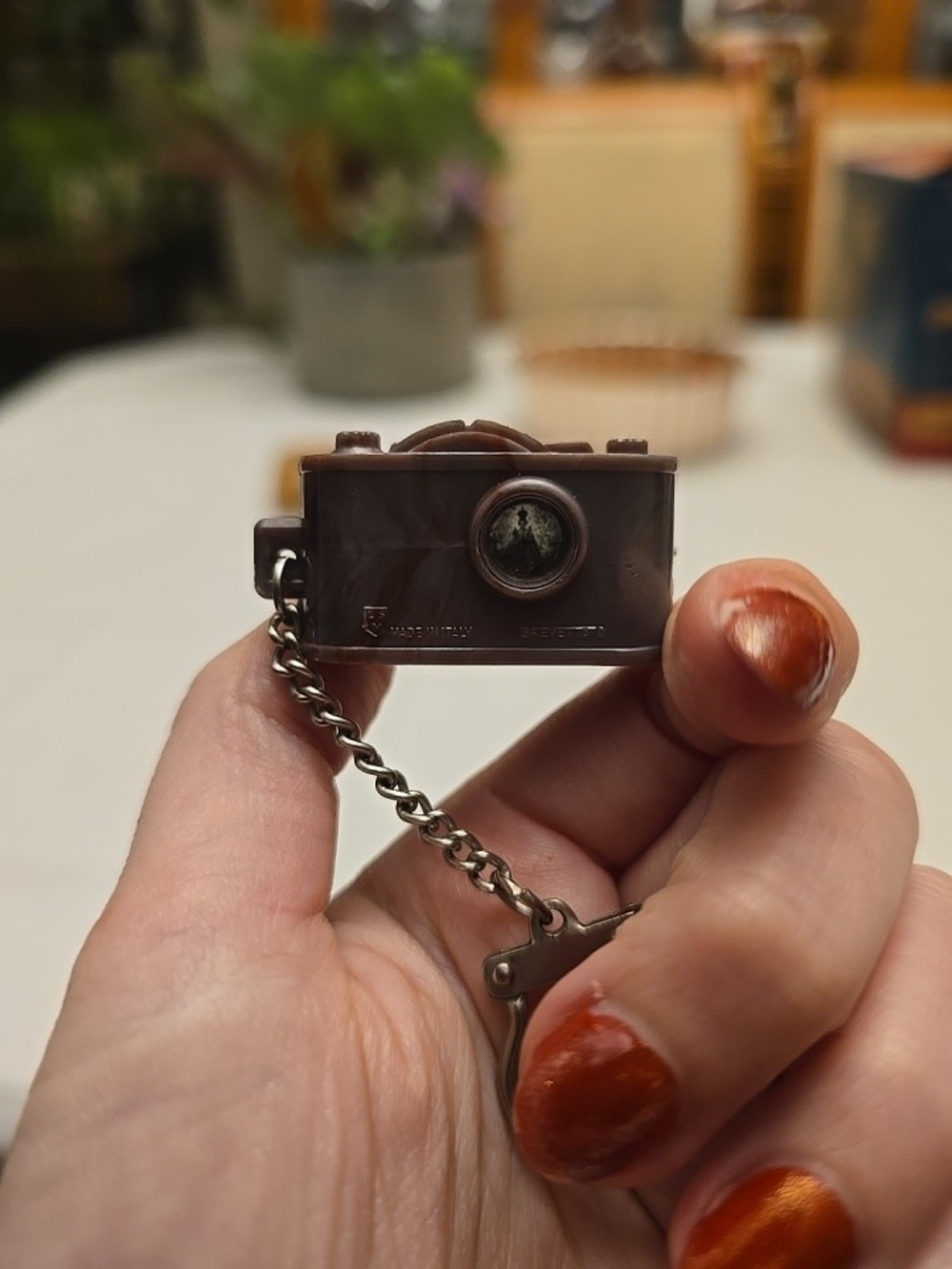 Vintage Miniature Lauda Camera Keychain Made in Italy